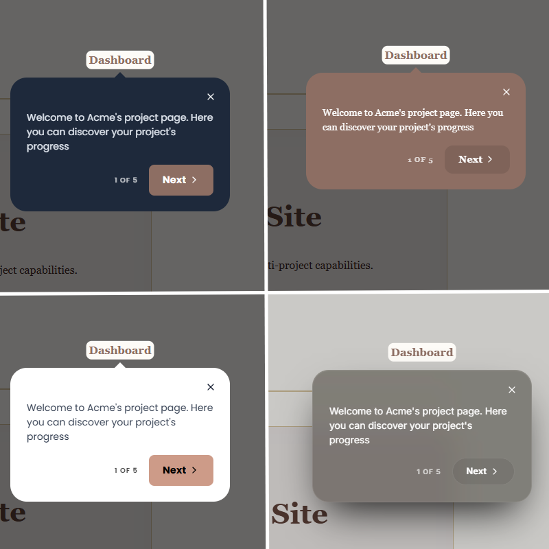 Polished tooltips in multiple styles
